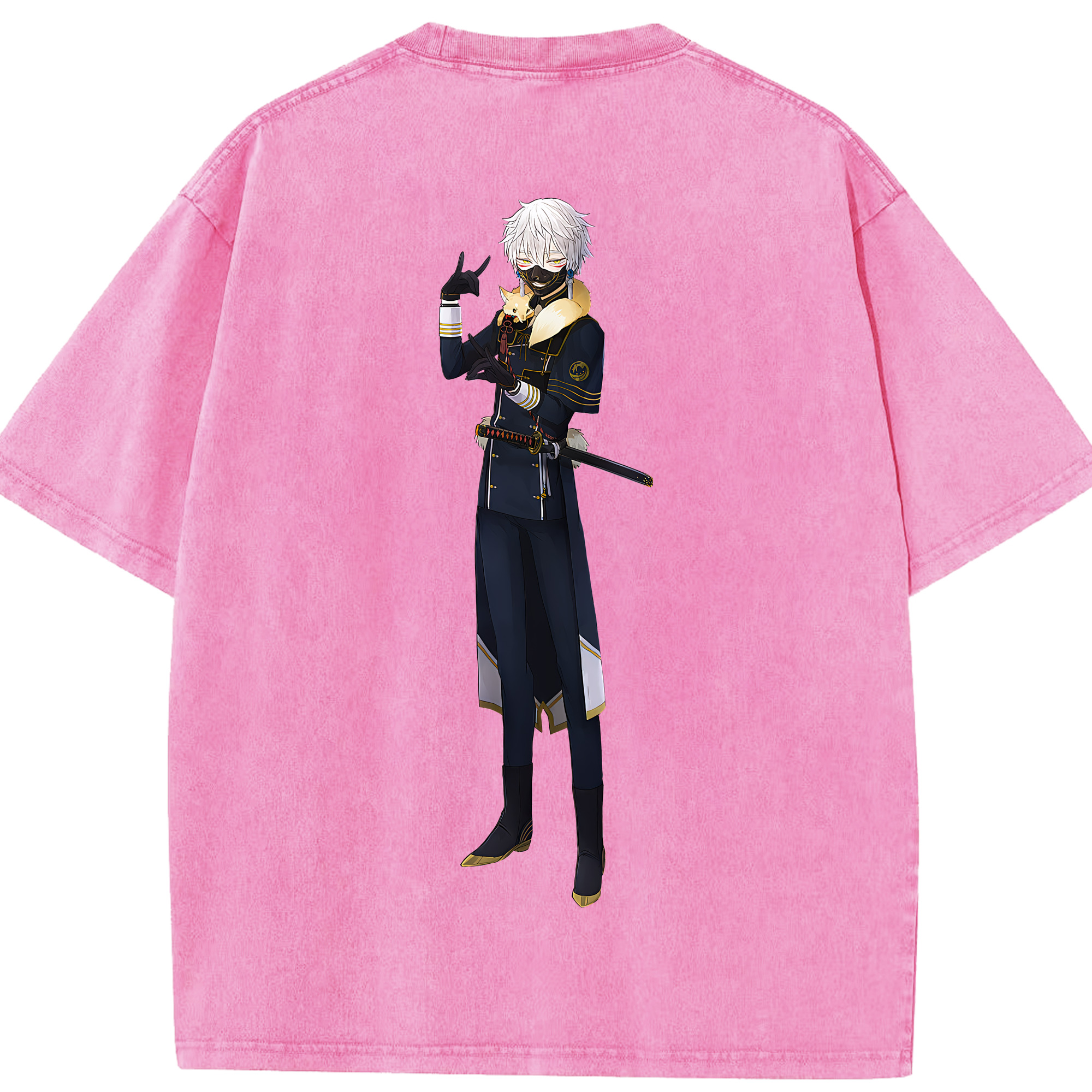 （画像用） 刀剣乱舞 Touken Ranbu 綿100% ヴィンテージ風 半袖Tシャツ（背面プリント）